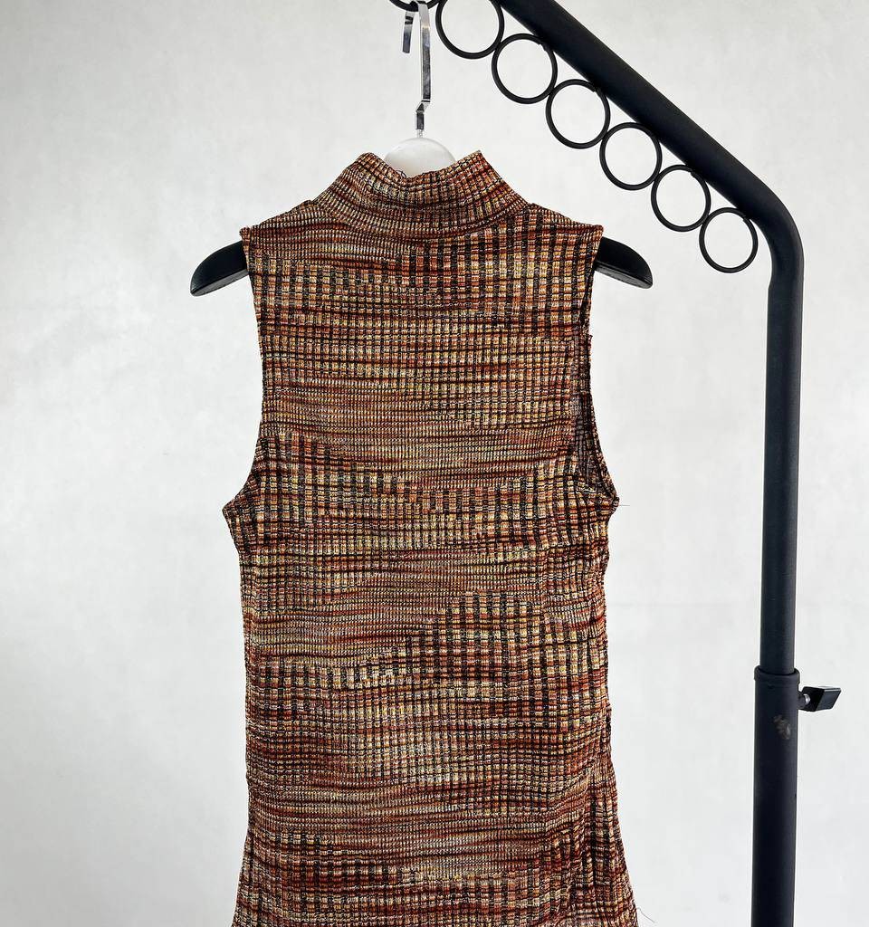 تاپ یقه اسکی دخترانه طرحدار قهوه ای