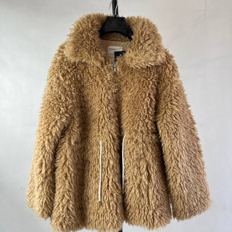 پالتو پشمی زنانه رنگ کاراملی