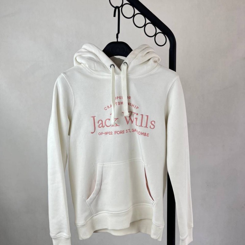 هودی جک ویلز سفید - استایل ساده و شیک
