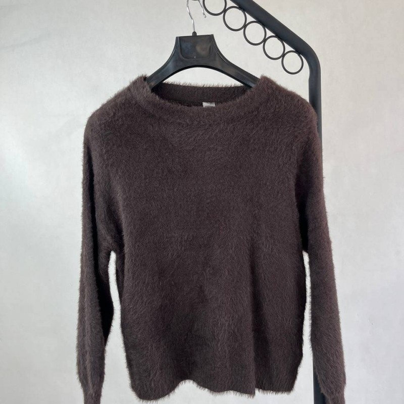 سویشرت پشمی زنانه قهوه‌ای - طراحی نرم و گرم برای فصول سرد