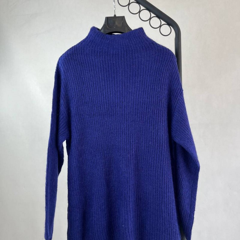 بافت زنانه آبی تیره طراحی ساده و راحت برند H&M