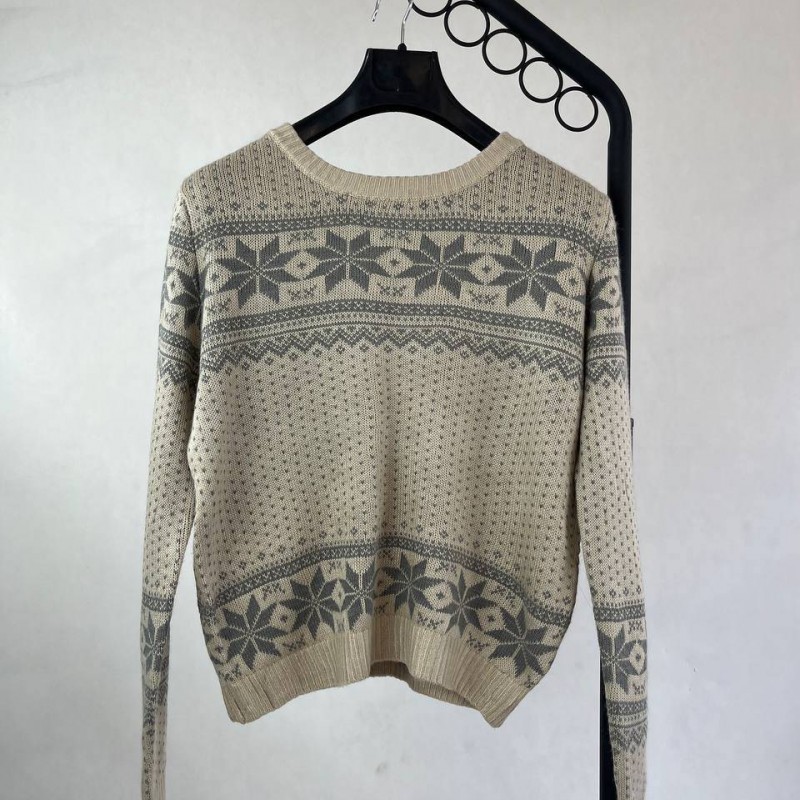 بافت زنانه کرم با طرح برفی برند FABIO DI FIRENZE