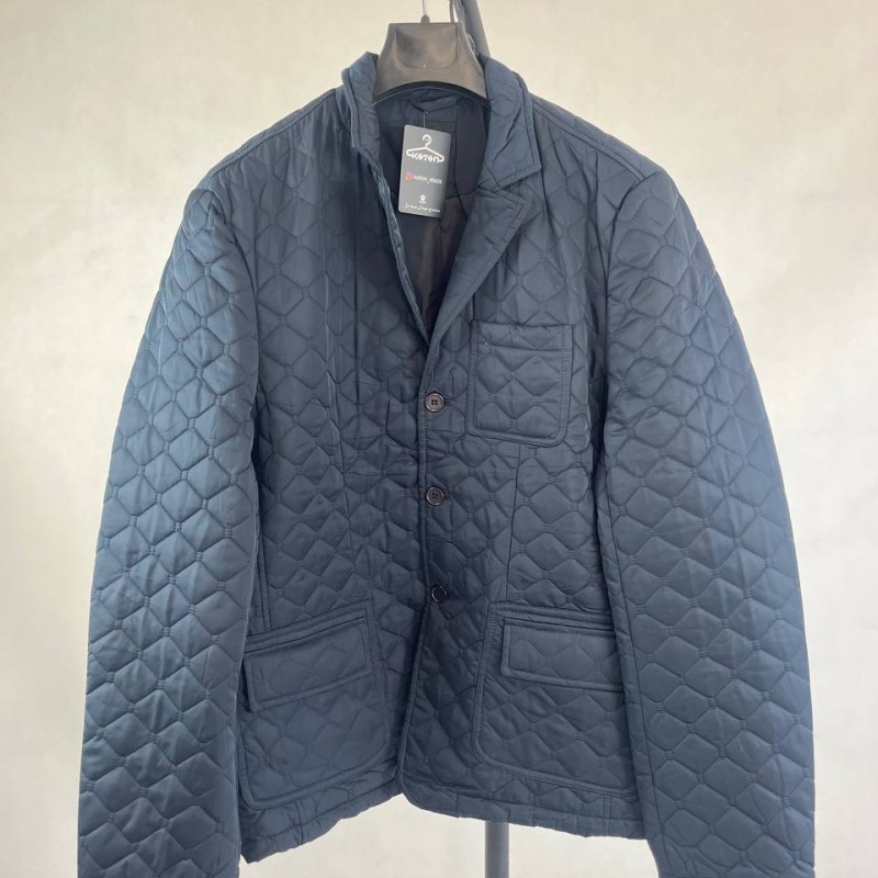 کاپشن مردانه کلاسیک طرح لوزی دکمه دار