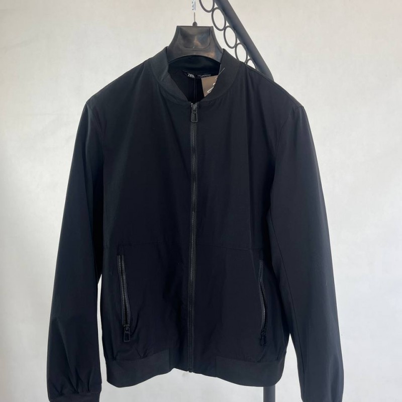 کاپشن مردانه مشکی مینیمال زیپ دار