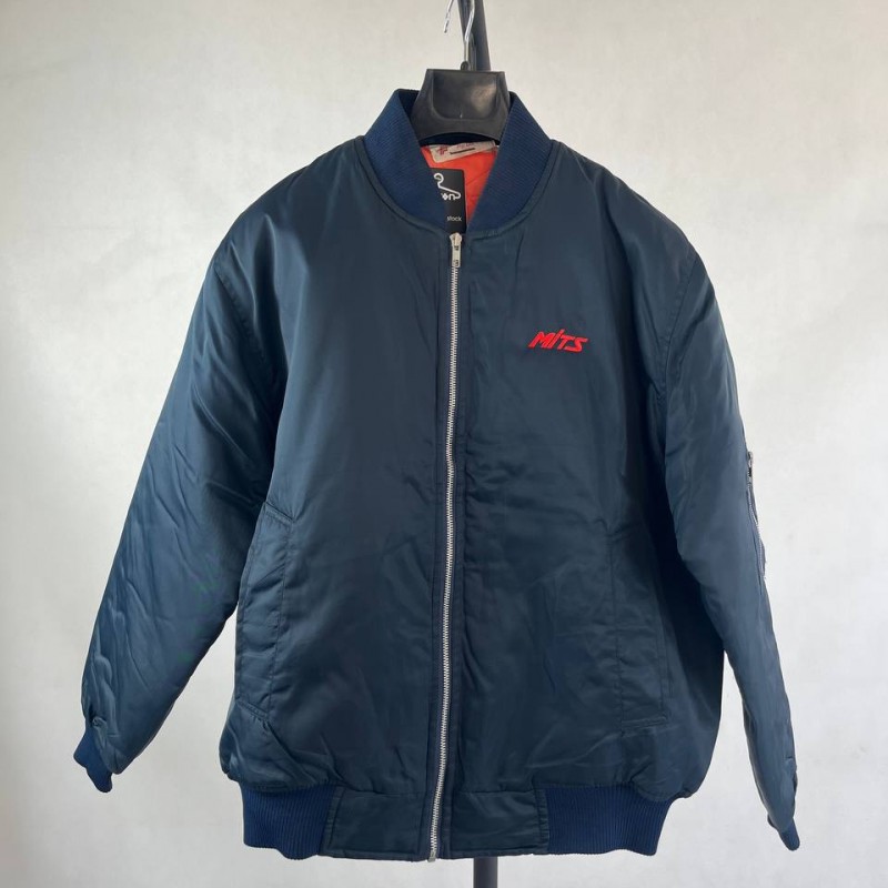 کاپشن مردانه سرمه ای برندMTS مدل بامبر زیپ‌دار