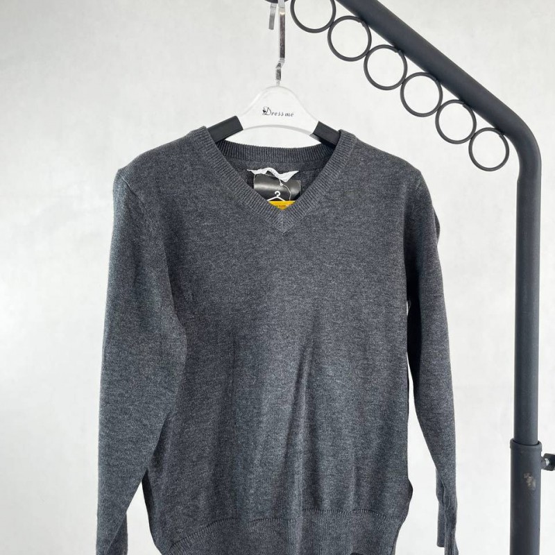 بافت یقه هفت بچگانه خاکستری ملانژ برند M&S