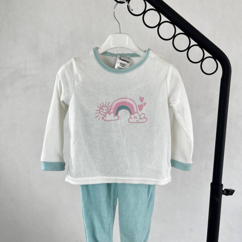 ست بلوز و شلوار نوزادی طرح رنگین‌کمان