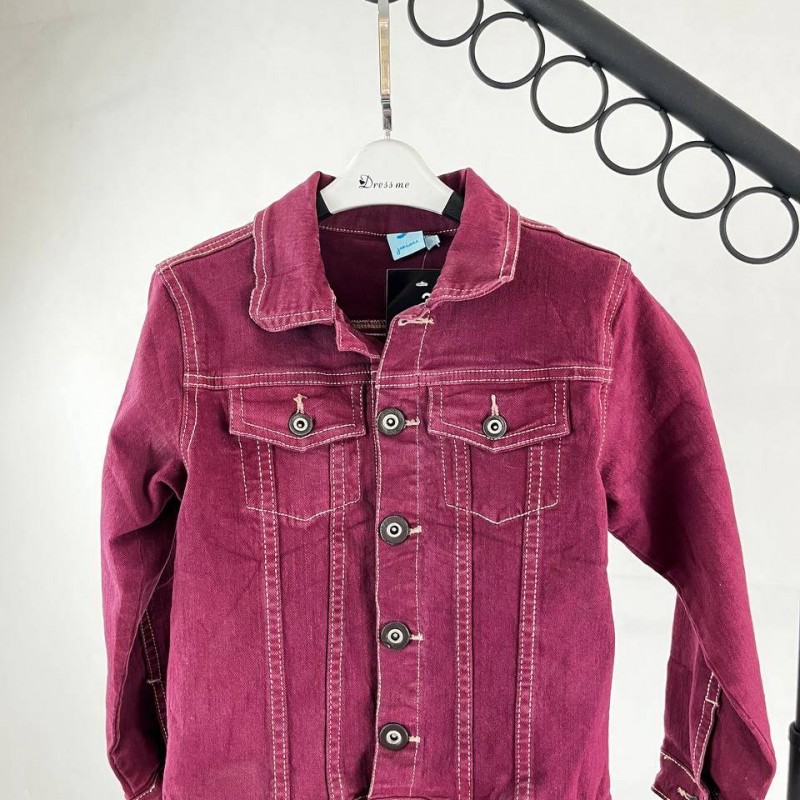 کت جین بچگانه زرشکی