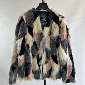 پالتو دخترانه خزدار مدل Forever 21 طرح دار