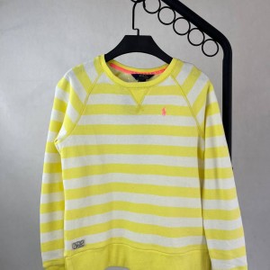 پولوشرت زنانه راه‌راه زرد و سفید تابستانی