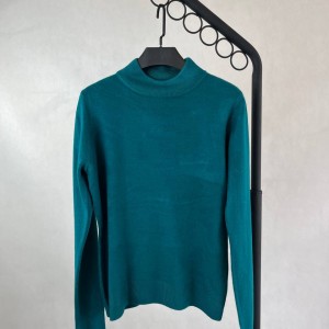 بافت زنانه سبز تیره با یقه ایستاده برند ZARA