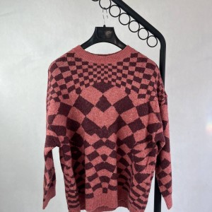 بافت زنانه صورتی با طرح هندسی مدرن برند PULL&BEAR