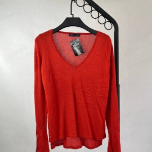 بلوز بافتنی قرمز زنانه با جزئیات دوخته شده برند M&S