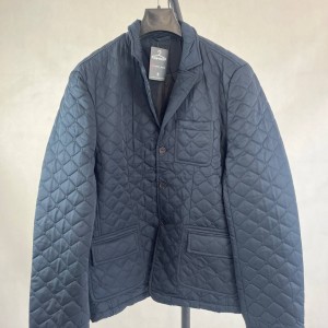 کاپشن مردانه کلاسیک طرح لوزی دکمه دار