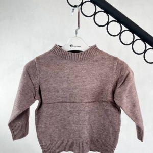 سویشرت بافت یقه گرد کاکائویی ملانژ برند SHEIN