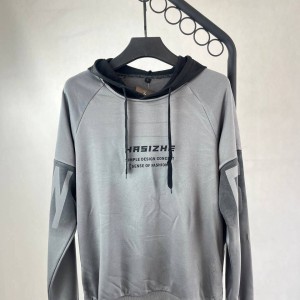 هودی مردانه هاشزه مدل ساده طوسی