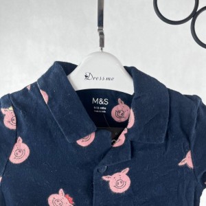 سرهمی نوزادی سورمه‌ای طرح خوکچه