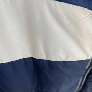 کاپشن  مردانه آبی و سفید کلاه دار