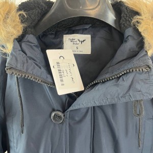 کاپشن مردانه سرمه ای خزدار