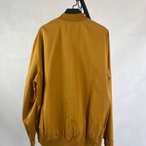 بادگیر مردانه خردلی زیپ جلو ضد باد