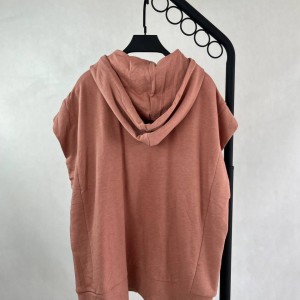 سویشرت آستین کوتاه صورتی خاکی