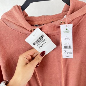 هودی دخترانه کلاه دار خاکی رنگ