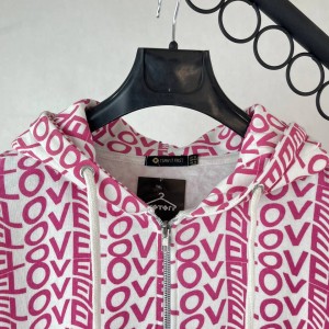 سویشرت قرمز و سفید دخترانه استایل شیک