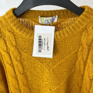 سویشرت بافتنی زرد زنانه - مناسب فصل پاییز و زمستان