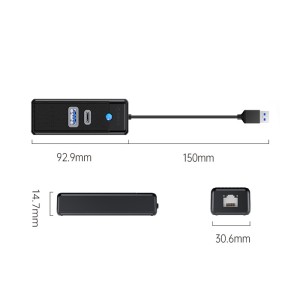هاب 3 پورت USB3.0 اوریکو مدل PWCUR-U3-015
