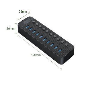 هاب 10 پورت USB 3.0 اوریکو مدل CT2U3-10AB