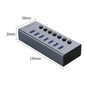 هاب 7 پورت USB 3.0 اوریکو مدل BT2U3-7AB