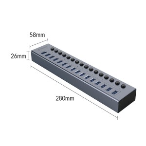 هاب 16 پورت USB 3.0 اوریکو مدل BT2U3-16AB