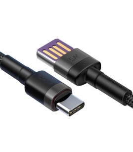 Baseus USB Double Sided to Type-C Charge Cable Gray Black CATKLF-PG1-2