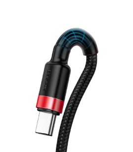 Baseus USB Double Sided to Type-C Charge Cable Red Black CATKLF-P91-3