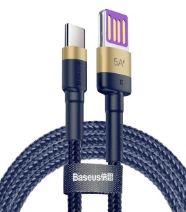 Baseus USB Double Sided to Type-C Charge Cable Gold Blue CATKLF-PV3-7