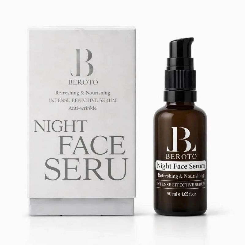 سرم شب ترمیم‌کننده و مغذی بروتو (Beroto Night Face Serum) 50ml