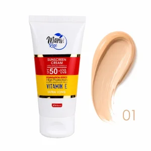 کرم ضد آفتاب رنگی صورت و گردن مارین رز SPF 50 مدل 01