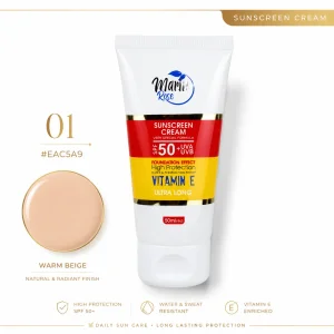 کرم ضد آفتاب رنگی صورت و گردن مارین رز SPF 50 مدل 01