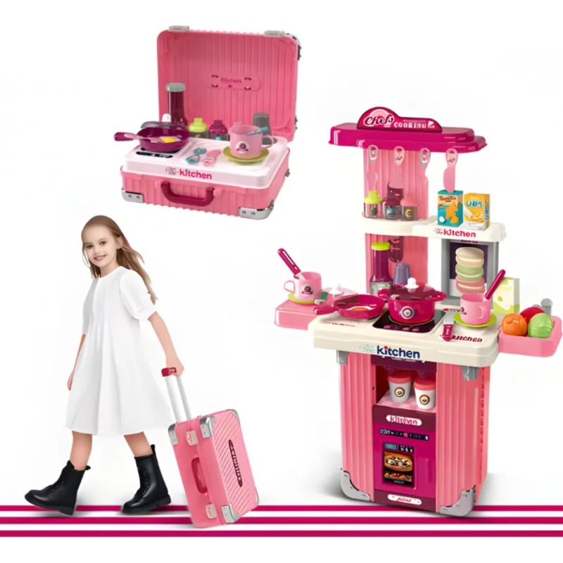 ست آشپزخانه قابل حمل ۳ در ۱ برای دختران