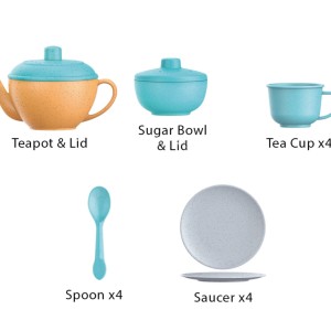 ست چای‌خوری اسباب‌بازی سازگار با محیط‌زیست مدل 17 تکه