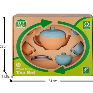 ست چای‌خوری اسباب‌بازی سازگار با محیط‌زیست مدل 17 تکه
