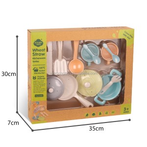 ست ظروف آشپزخانه اسباب‌بازی با الیاف طبیعی