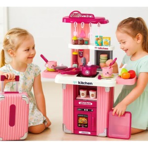 ست آشپزخانه قابل حمل ۳ در ۱ برای دختران