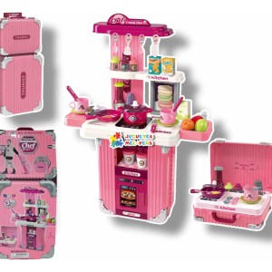 ست آشپزخانه قابل حمل ۳ در ۱ برای دختران