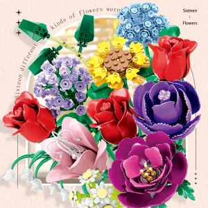 لگو دسته‌گل ۱۳ شاخه دکوری جاودانه