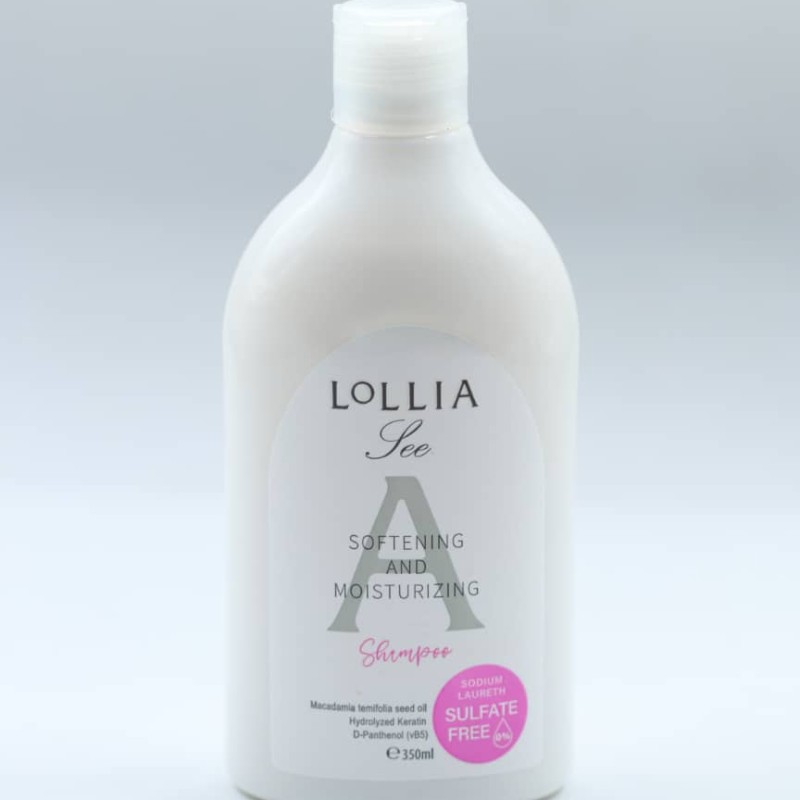 شامپو نرم کننده و مرطوب کننده موی لولیا حجم 350 میل Lollia Softening, Moisturizing and Repairing Hair Shampoo