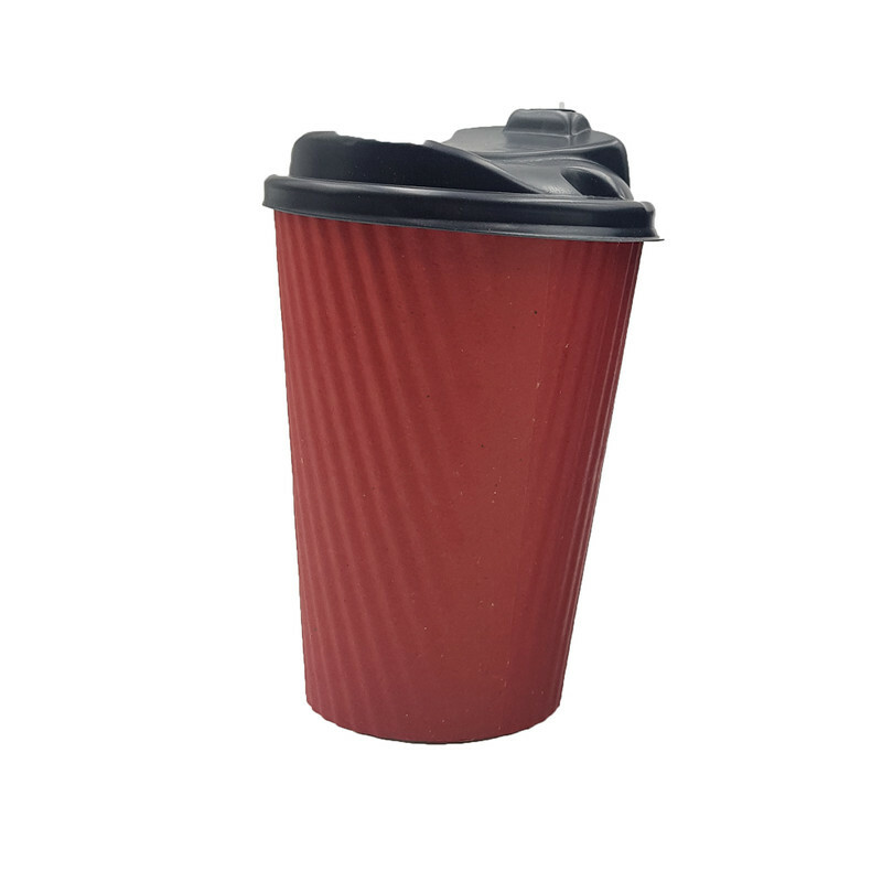 لیوان یکبار مصرف مدل دو جداره 360سی سی مشکی بسته 30 عددی