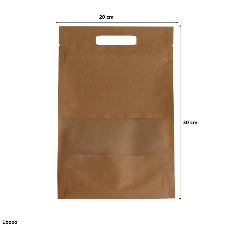 کیسه زیپ دار کرافت سایز 20.30 سانتیمتر بسته 30 عددی