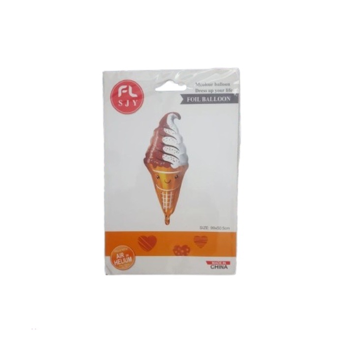 بادکنک فویلی طرح بستنی قیفی