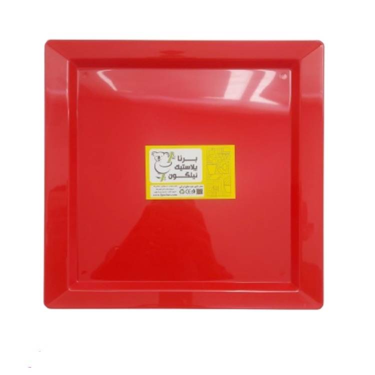 سینی برنا پلاستیک مربع بسته32.32 سانت بسته 5 عددی